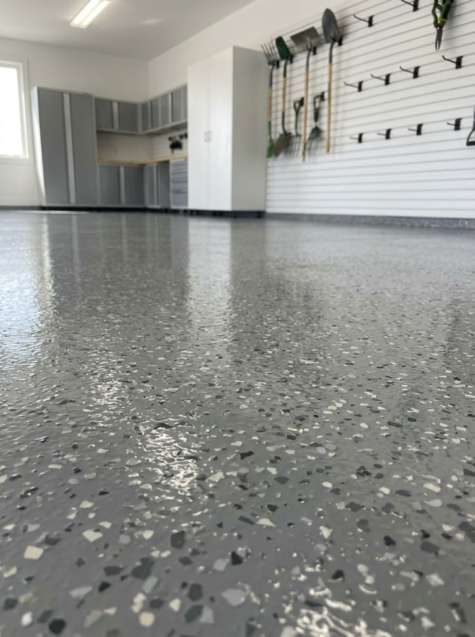 Gallery Grey installed in a garage & clean storage
