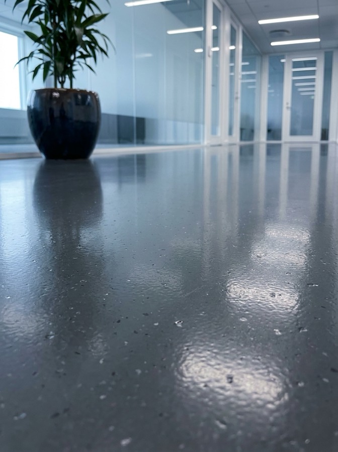 Graphite installed in a office & corridor
