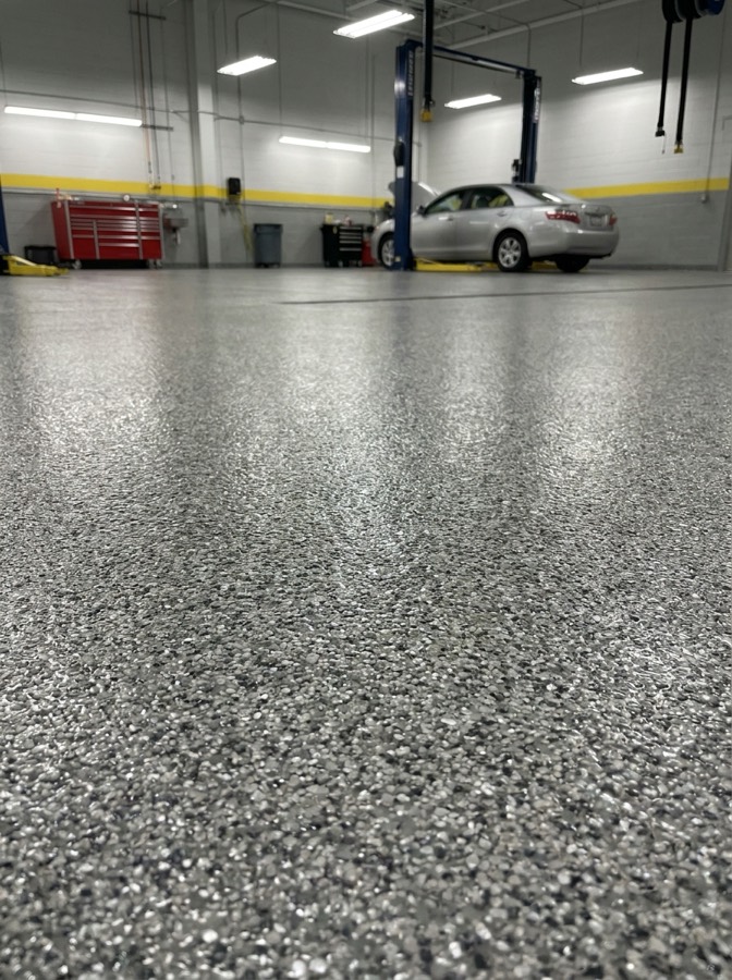 Storm Quartz installed in a auto service bay