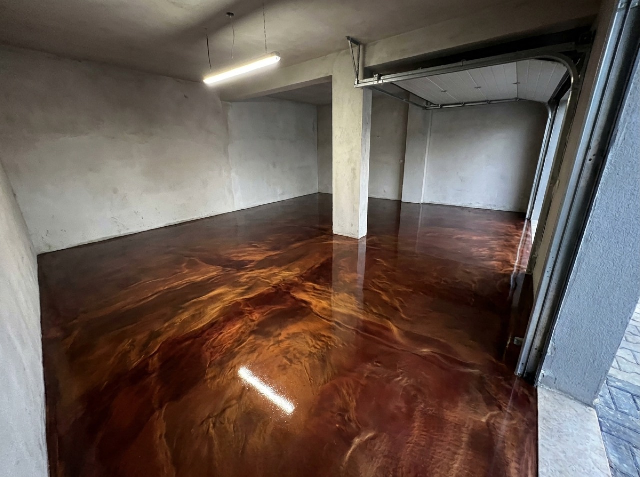 Copper Storm floor after installation